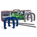 Franklin Sports Horseshoes Set - Metal Horseshoe Game Set for Adults + Kids - Official Weight Steel Horseshoes - Beach + Lawn Horseshoes - Family Set, 50021X