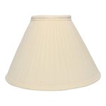 YURA HANDICRAFTS Lamp Shade with Georgette Fabric- PP (Pleated Plain) Fabric Plated Round Lampshade for Table Lamp and Floor Lamp (TDH-4"X10"X7", CREAM)