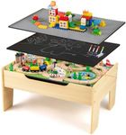 INFANS Train Table, 80 Pieces Woode