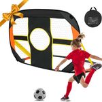 ADVWIN 2 in 1 Kids Soccer Goal Portable Training Soccer Goals Pop Up Foldable Soccer with Carrying Bag