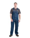 Berne Men's Unlined Washed Bib, Denim, 38x34