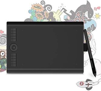 Drawing Tablet GAOMON M10K PRO 10 x 6.25 inches Large Graphic Tablet, Digital Art Tablet Supports Tilt & Radial Function with 10 Shortcut Keys, Battery-Free Stylus, Work with Mac, Windows & Android