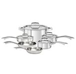 ZWILLING TRUCLAD10 Piece 10 Piece COOKWARE Set, Silver, Regular