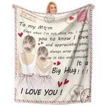 Vetbuosa Mum Blanket - 127x152cm Blanket for Mum, Soft Throw Blanket Mummy Presents, Gifts for Mum on Her Birthday from Daughter, Mum Blanket Gifts