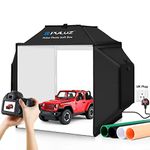 OBEST Light box Studio 40 cm, Folding Portable Photo Studio, Multi-Angles Shot, Adjustable LED Lights, 12 Types of Background Colour Shooting, CRI≥95, with 3-Sided LED Lamp Beads,Easy to Install