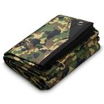 Arcturus XL Heavy Duty Survival Blanket – Insulated Reflective Thermal Camping Tarp - 8.5 FT x 12 FT (Woodland Camo)