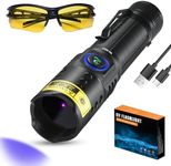 DARKBEAM Flashlight UV Black Light 365nm - Mini & Powerful LED Ultraviolet Blacklight Flashlights - Rechargeable Woods Lamp for AC Leak, Resin Curing, Cat/Dog Urine, UV Glue, Miniverse, Glass