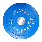 Everyday Essentials Color Coded Olympic Bumper Plate Weight Plate W Steel Hub