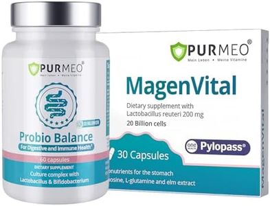 purmeo Pylopass Probiotic for H. Pylori Treatment & Acidophilus Probiotics for Digestive & Immune Health
