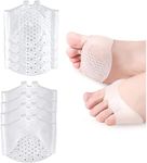 4 Pairs Metatarsal Pads for Women and Men, Ball of Foot Cushion 4 Pairs, Soft Silicone Forefoot Cushion Pads, Non-Slip Reusable Breathable Gel Metatarsal Pad Cushion Insert for Feet