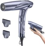 Brushless Motor Ionic Hair Dryer, Light-Weight Travel Folding Blow Dryer, Llano Professional Salon Fast Drying Hairdryer with Hair Care Ions, 100time/S Heat Sensor Hair Anti-Scald, Hot&Cold Cycles