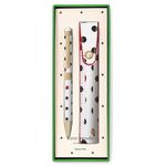 Kate Spade New York Stylus Pen for Touch Screens, Metal Ballpoint Pen with Black Ink and Storage Pouch (Ladybug Dot)