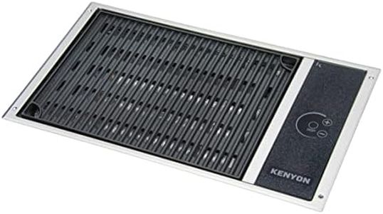 Kenyon No-Lid Built-In Electric Grill, Stainless Steel Grill With Single Burner, Quick Heat Up, Digital Touch Panel, UL-Approved For Indoor And Outdoor Use, Dishwasher Safe Grate, 120V