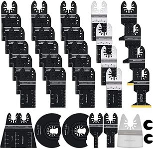 Bionso 35 PCS Oscillating Saw Blades, Premium Multitool Kit for Wood Metal Plastics, Oscillating Tool Blades Fit Dewalt Worx Rockwell Wen Milwaukee Makita Ryobi Bosch Fein Porter Genesis Black