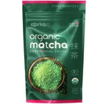 Premium Matcha Green Tea Powder - Organic Japanese Origin Ceremonial Grade Matcha - First Harvest from Japan - [3.5 Ounce] - Japanese Macha Tea - by AprikaLife
