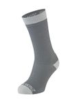 SEALSKINZ Unisex Wiveton Waterproof Warm Weather Mid Length Sock, Grey, L EU