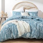 JANZAA Queen Comforter Set Floral C