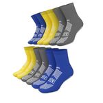 AHS Grippy Socks – Hospital Socks Assorted Colors, One Size Fits Most, Polyester-Spandex Knit with Elastic Cuff | 6 Pairs of Anti-Slip Socks