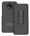 Wireless ProTech Case Compatible with Motorola Moto G Power 2021. Dual Layer Hybrid Case and Belt Clip Holster Combo and Free Screen Protector