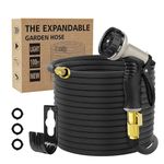 Gospace Expandable Garden Hose 100ft,Water Hoses with 10 Function Nozzle,Outdoor Hose,Retractable Hose,Leak-Proof with 40 Layers of Innovative Nano Rubber,Flexible,Never Kink & Tangle