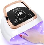 Professional 268W UV LED Nail Lamp with Automatic Sensor/4 Timer Setting/Large LCD Touch Screen Nail Dryer UV Lamps for Gel Nails Curing Lamp for Fingernail and Toenail Home Salon