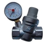 Water Pressure Reducing Valve 3/4" Female for 22mm Pipe with Gauge