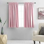 DONREN 48 Inch Pink Curtains Blacko