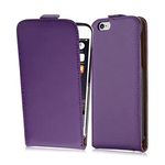 cadorabo Case works with Apple iPhone 6 / iPhone 6S in LILAC VIOLET - Flip Style Case made of Smooth Faux Leather - Wallet Etui Cover Pouch PU Leather Flip