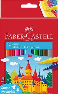 Faber-Castell Felt-Tip Colour Markers Assorted – Pack of 12