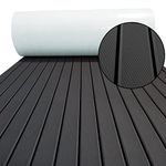 KXKZREN EVA Foam Boat Flooring Faux Teak Boat Decking Sheet Easily Cut Non-Slip Marine Mat Dot Texture Self-Adhesive Flooring Sheet for Pontoon Motorboat RV Yacht Kayak Cooler Tops 240x90cm