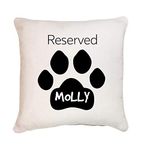 Personalised Dog Cat Name Cushion Cover Custom Dog Lover Cat Lover Paw Name Pillow Case 40x40 CM Gift for Her Him Friend Birthday Housewarming Present