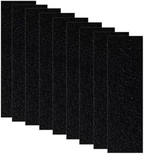 MEDUWEDU 9 Pcs Charcoal Filters Compatible with Cat Litter Box 3.6 x 10Inch, Replacement Activated Carbon Premium Odor Filters, Black