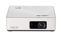 ASUS S2 White USB-C Portable LED Projector, 720P (1280 x 720), 500 Lumens, Built-in 6000mAh Battery, Keystone Adjustment, Auto Focus, Wireless Projection