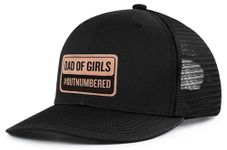 Lichfamy Girl Daddy Hat Gift for Dad Fathers Day Birthday from Daughter Trucker Patch Hat for Men New Dad Caps, Dadofgirls-black, One Size