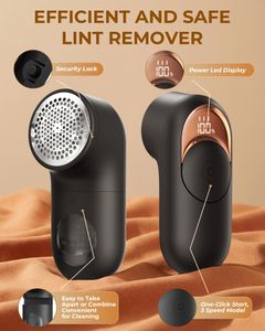 Rechargeable Fabric Shaver – Black Lint Remover for Clothes