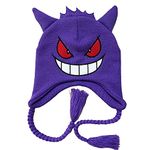 Pokemon Gengar Emboridered Big Face Ears Beanie