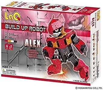 LaQ Buildup Robot Alex - 4 Models, 310 Pieces | Build Japanese Toy Robots | STEM Robot Toy | Educational Boys Toys Age 7, 8, 9, 10,11 Year Old | Fun Robot Kit - Building & Construction Toys