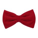 PELUCHE Solid Essentials Red Velvet Bow Tie