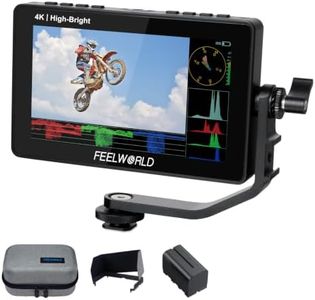 FEELWORLD F5 Prox 5.5 Inch 1600nit High Bright DSLR Camera Field Monitor with F970 Battery 6600mAh and Bag, Touchscreen Waveform LUT External Install and Power Kit 1920x1080 HDMI in Out Type-c Input