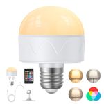 Rechargeable Light Bulbs with Remote, Battery Operated Light Bulb 2200mAh E26 Detachable Charging,Non-Hardwired/Timer/Dimmer/Magnetic 360°Rotation LED Emergency Puck Lamp for Bedroom Bedside