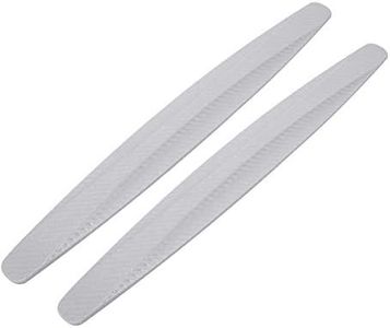 Paquete de 2, WeFoonLo Universal Rubber Anticollision Car Corner Bumper Guard protector anti-Scratch tiras pegatina (Gris)