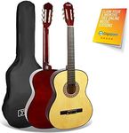 3rd Avenue Full Size 4/4 Classical Guitar Beginner Spanish Nylon Strings with 6 Months FREE Lessons, Carry Case – Natural