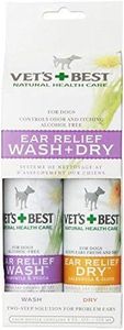 Vet's Best Ear Relief Wash and Dry, 4-Ounce, 2-Pack - Not Sold In California (2Pack)