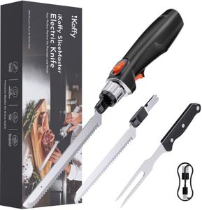 iKoffy Cordless Electric Knife for Meat Slicing,Washable Handle,Black