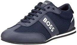 BOSS Mens Rusham Low Trainers Lace Up Cushioning Shoes Dark Blue 11 (45)