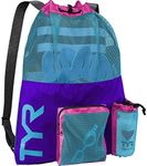TYR Backpack for Wet Swimming, Gym, and Workout Gear, Multicolor, M