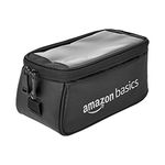 amazon basics Bicycle Front Saddle Bag with Touchscreen Pocket for Smartphone(Black)