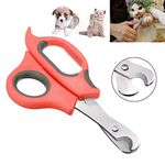 Sage Square Dog Nail Cutter Scissor Color Multicolor, Red Blu Blck - Premium Stainless Steel Clippers Safe and Effortless Nail Trimming for Large Dogs, Cats, Puppies,