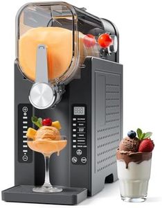 Slushy Machine No Ice Needed, CHIVALZ Slushie Machine for Home, Frozen Drink Maker with 6 Preset Programs for Margaritas, Frappés, Milk Shake and More, LED Display, Self-Cleaning, AD03, Black