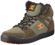 DC Shoes Men's Pure Sneaker, Dusty Olive Orange, 8 UK